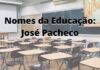 Sala de aula e frase Nomes da Educação: José Pacheco em primeiro plano